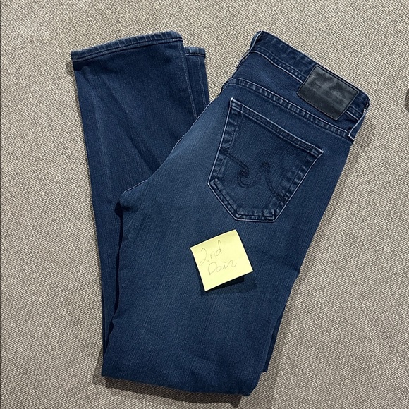 AG Adriano Goldschmied Dark Blue Straight Jeans 32x34 - Picture 11 of 13